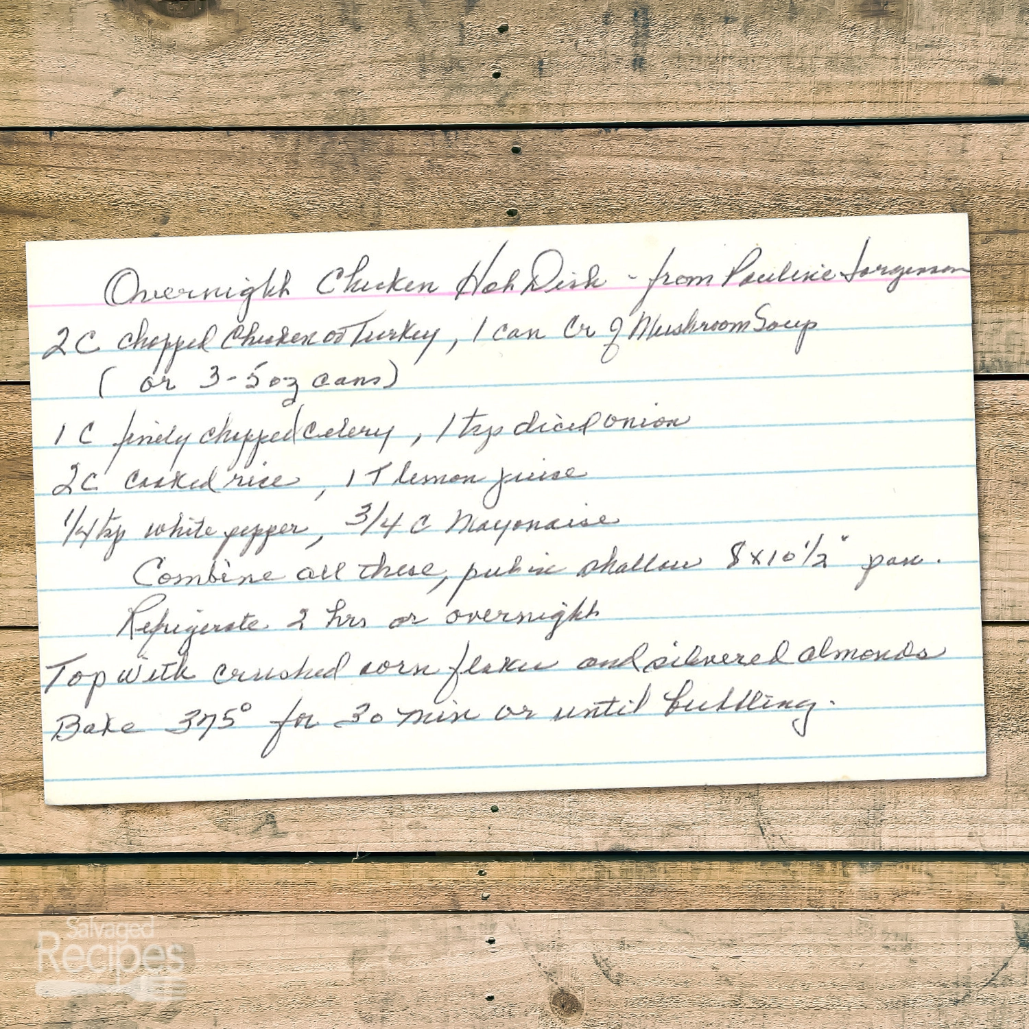 Overnight Chicken Hot Dish from Pauline Jorgenson