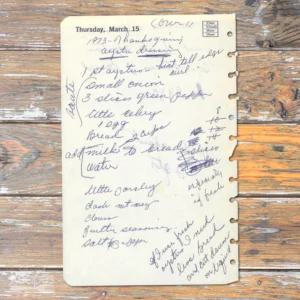 Handwritten recipe for Oyster Dressing