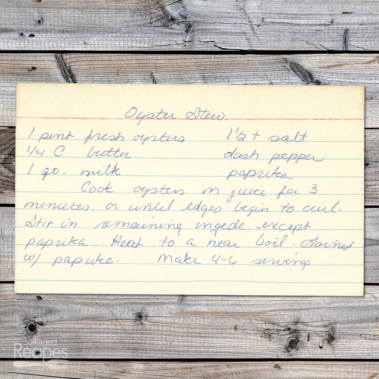 Classic Creamy Oyster Stew