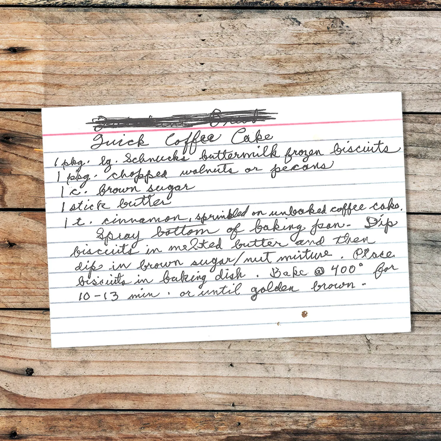 Quick Coffee Cake with Cinnamon and Nuts