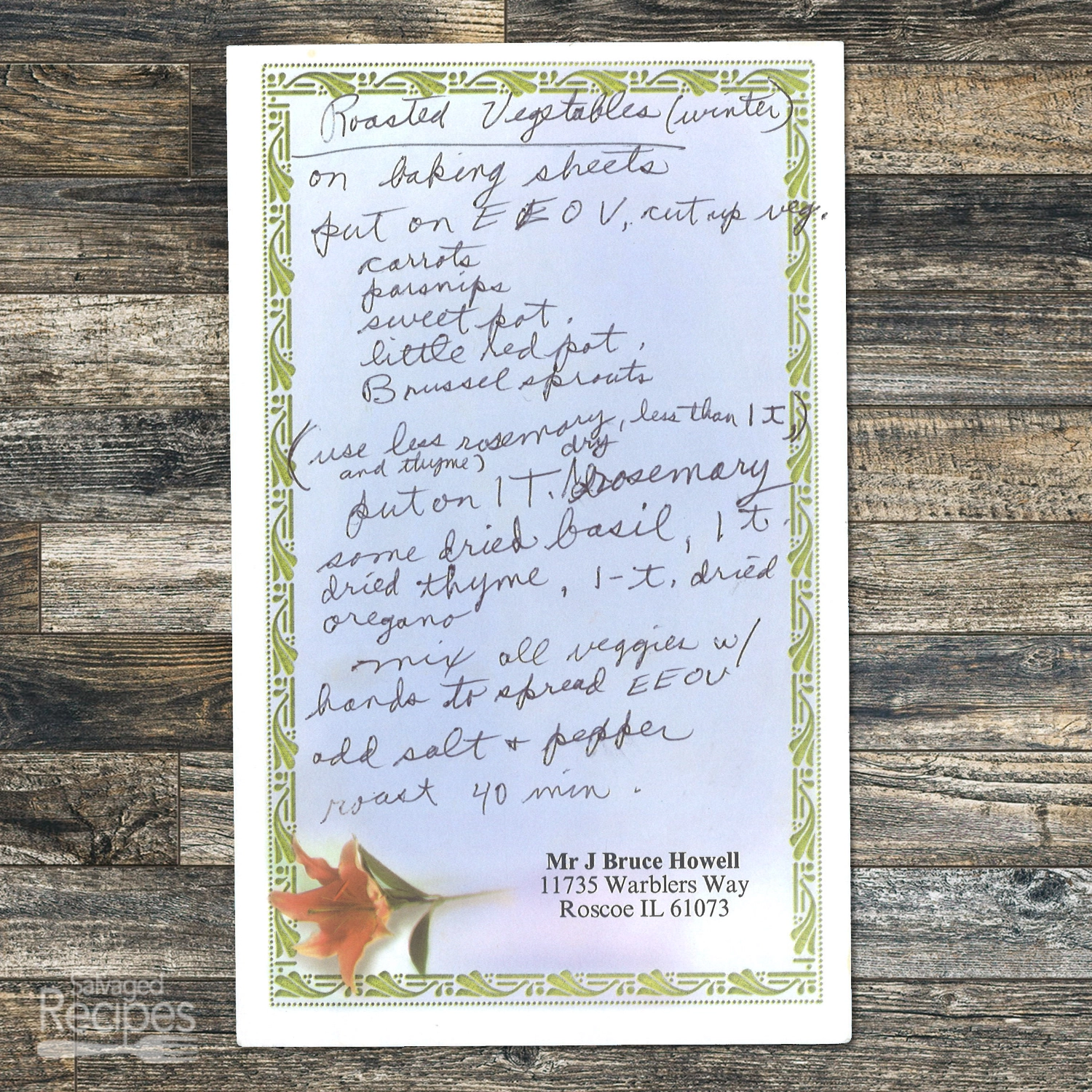 Winter Roasted Root Vegetables with Herbs