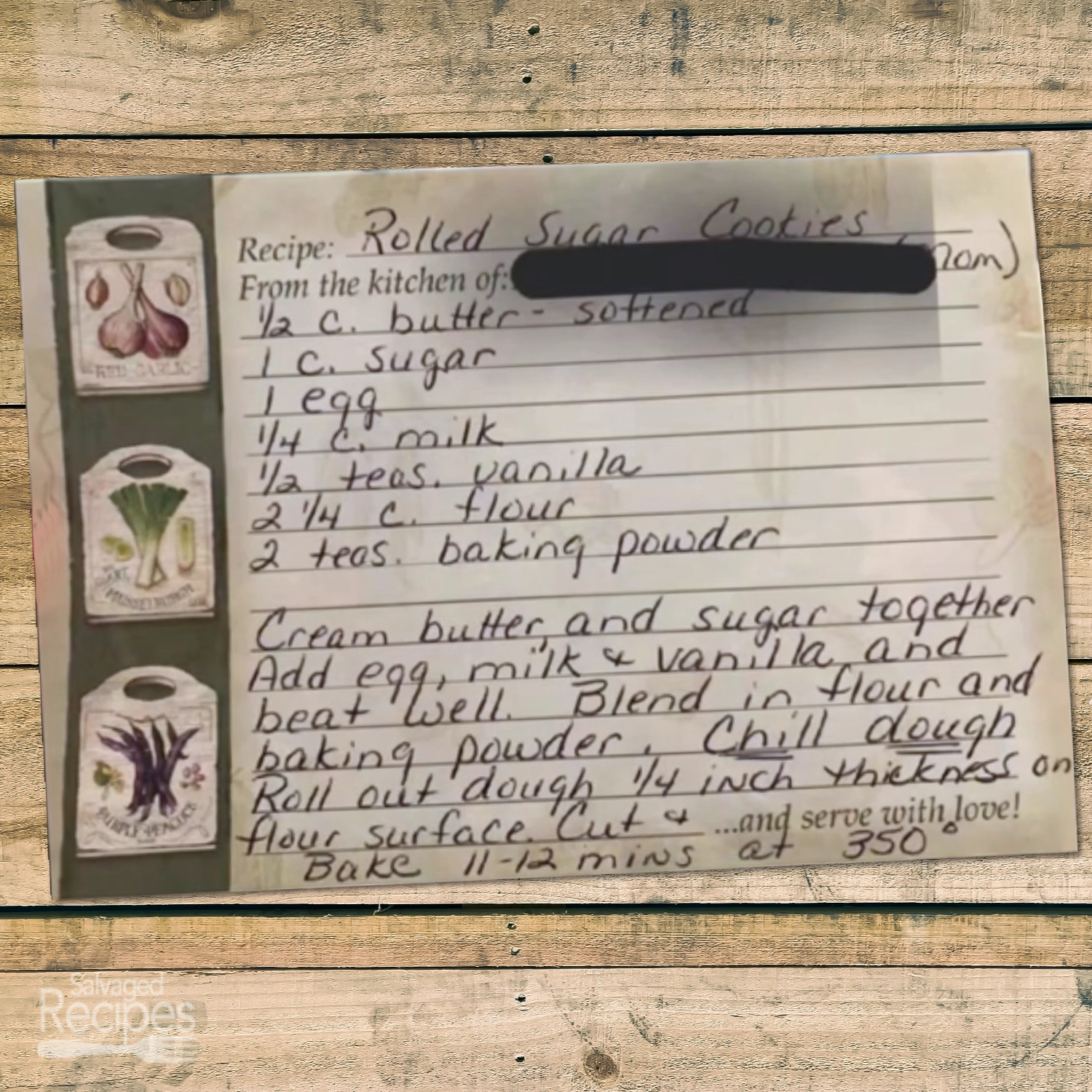 Rolled Sugar Cookies from the Mom of Nick Ruyter