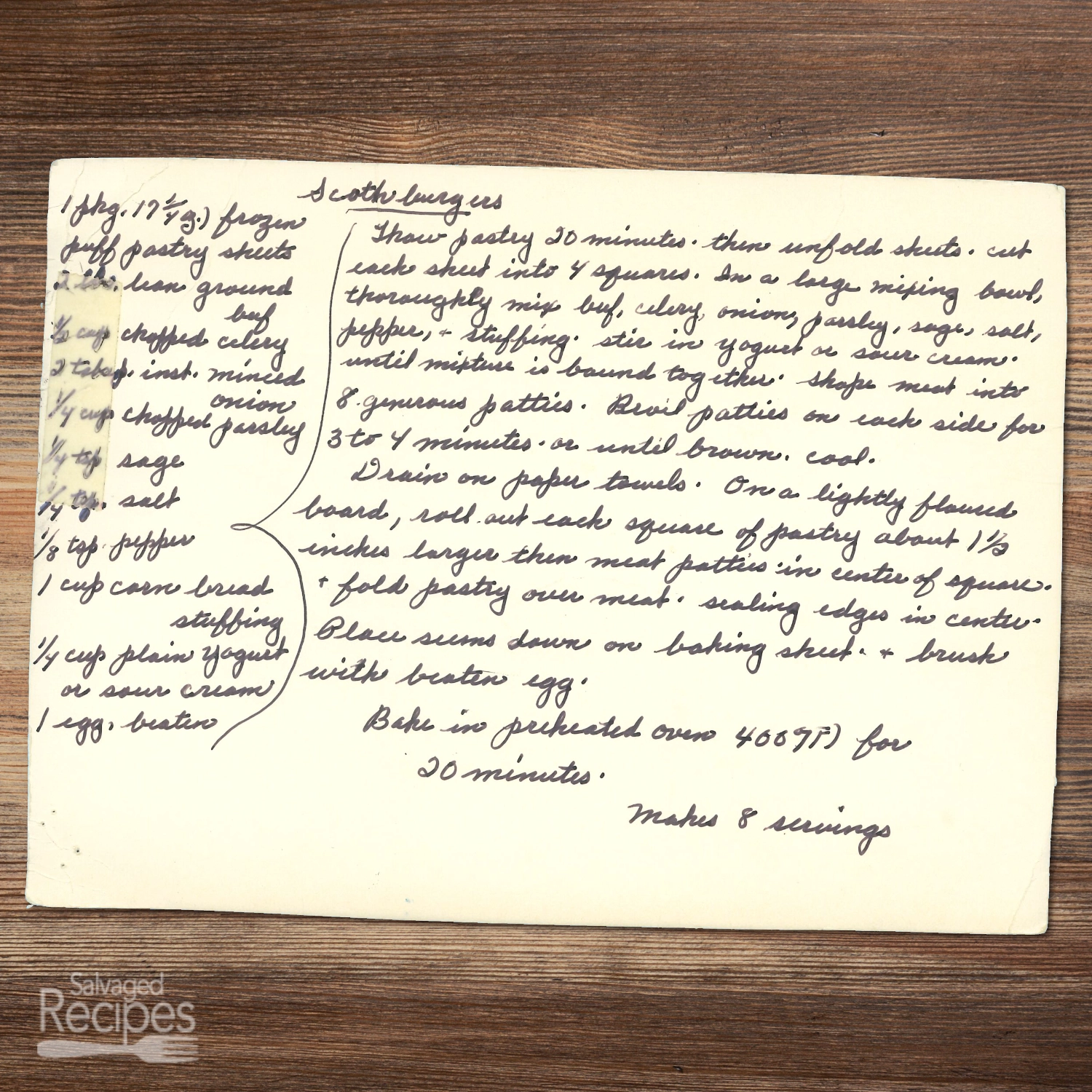 Scotch Burgers Wrapped in Golden Puff Pastry