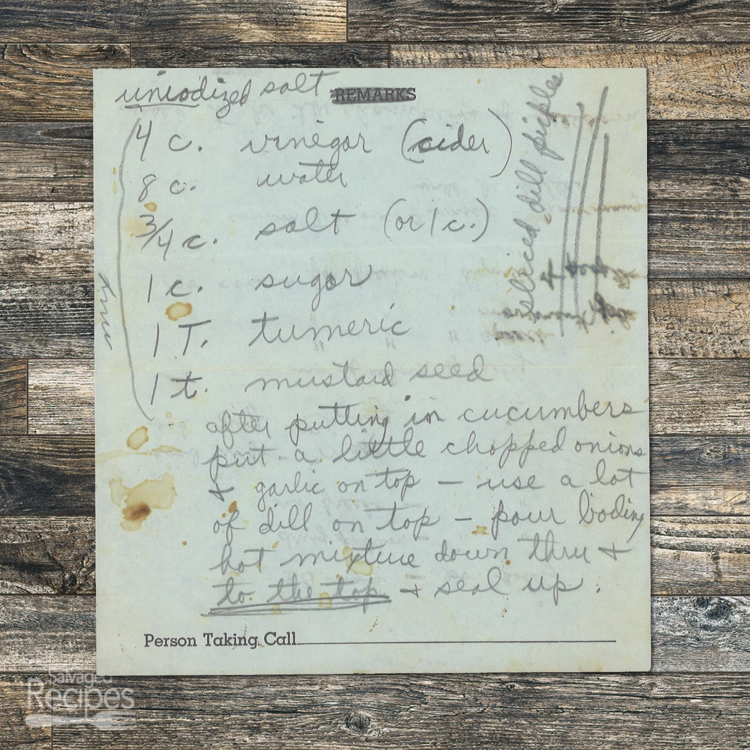 Sliced Dill Pickles with Garlic & Mustard Seed