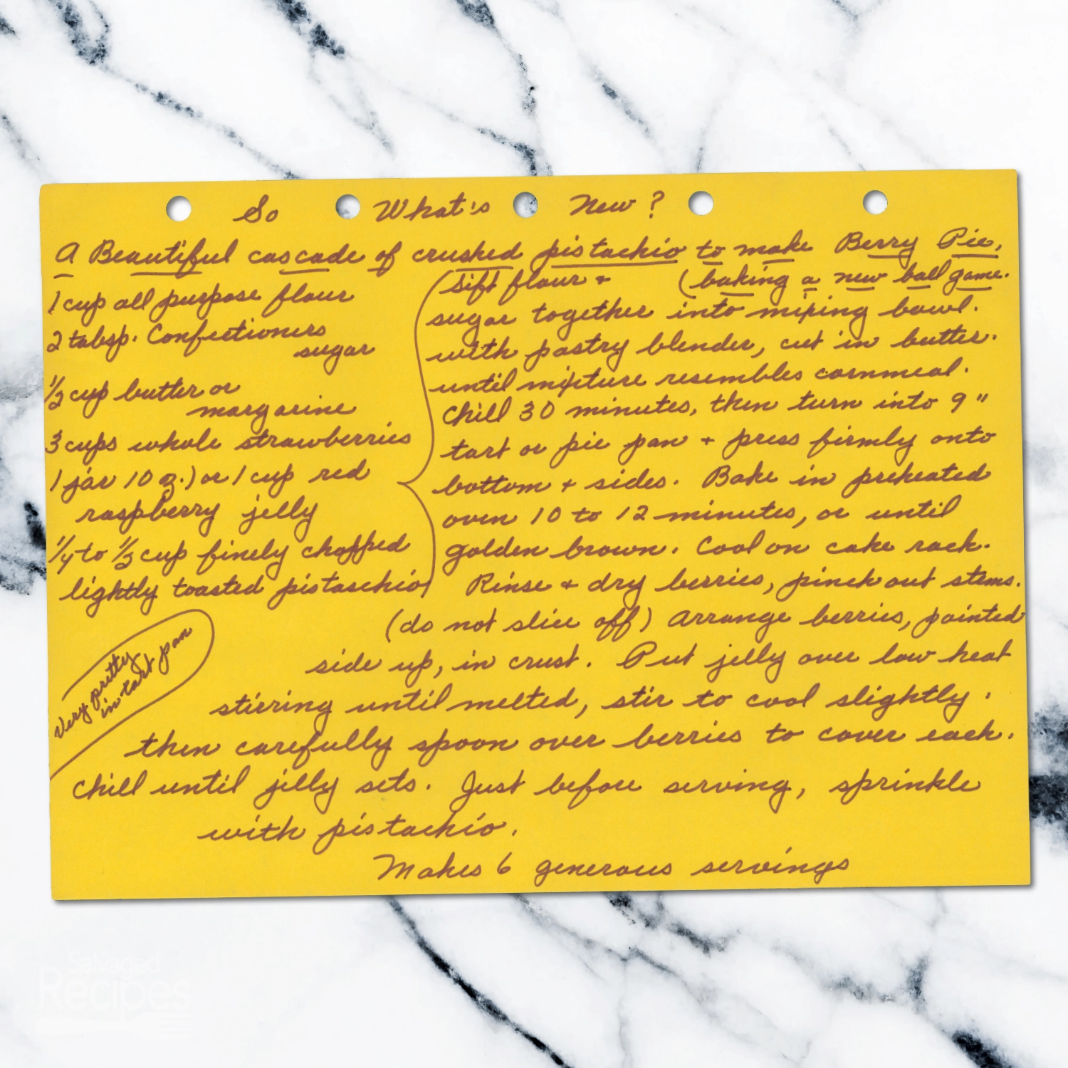 Berry Tart with Pistachios