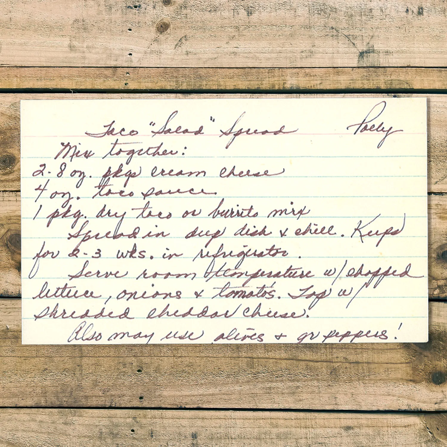 Retro Taco Salad Cream Cheese Spread