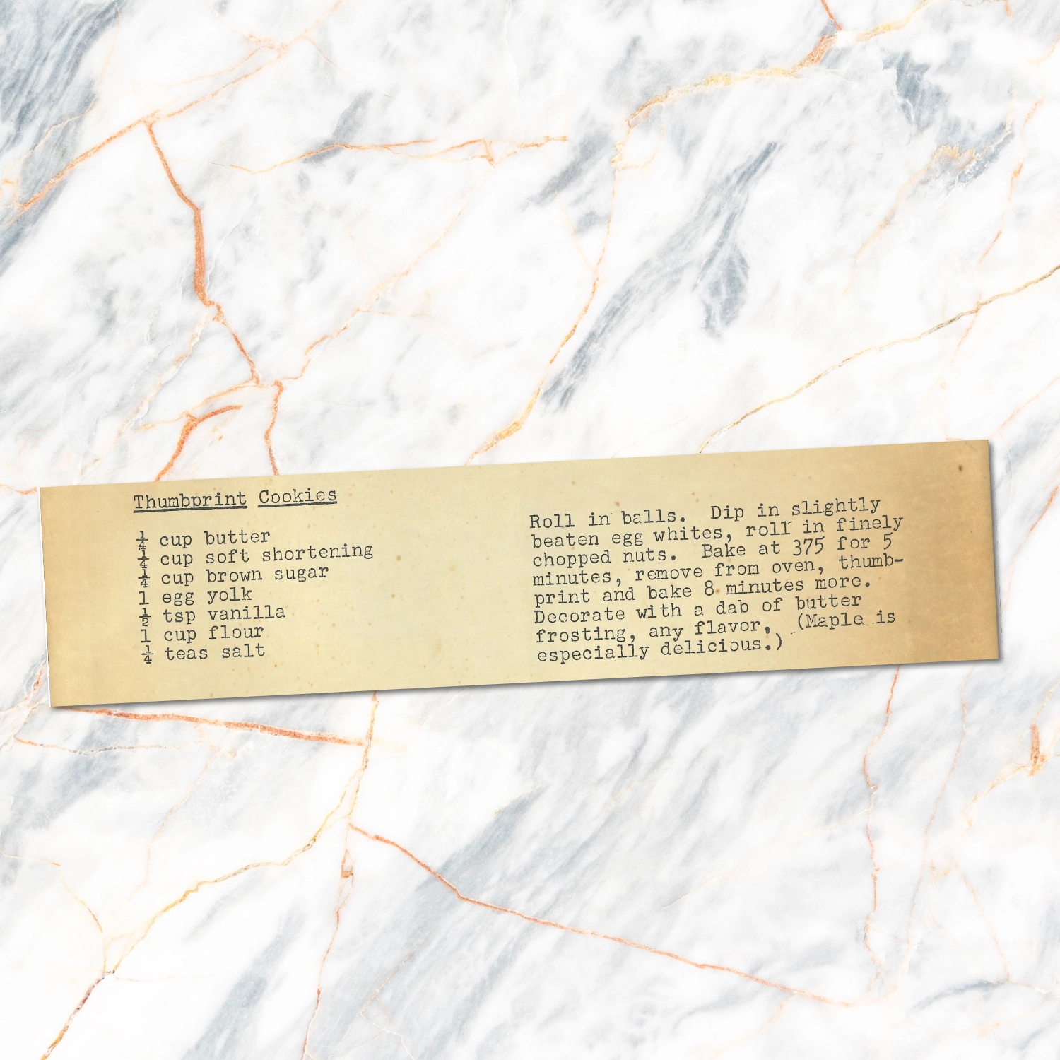 Thumbprint Cookies with Maple Butter Frosting