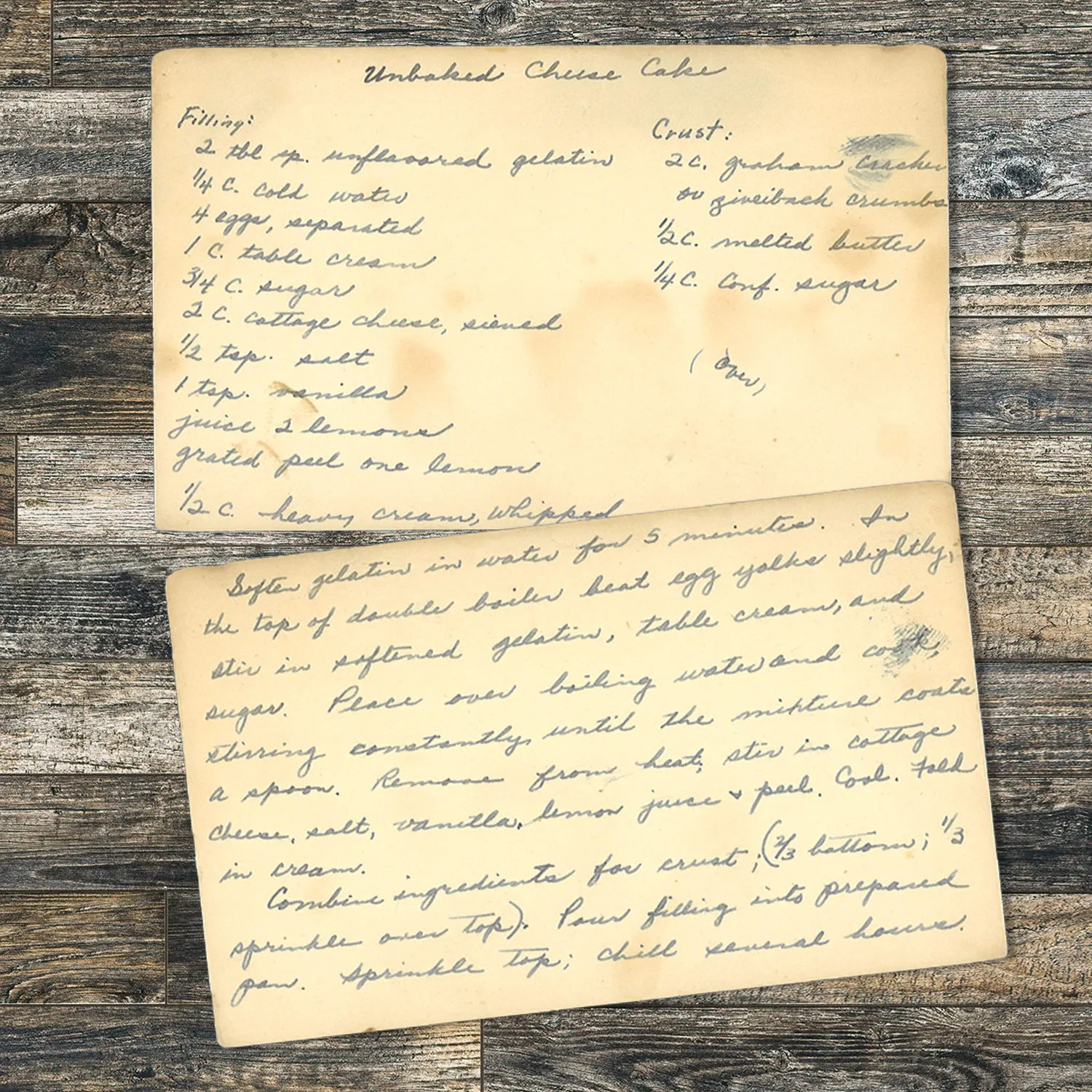 No-Bake Lemon Cheesecake with Ginger Crumb Crust