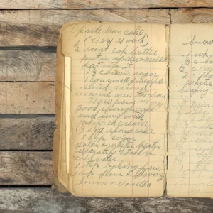 Handwritten recipe for Upside Down Cake