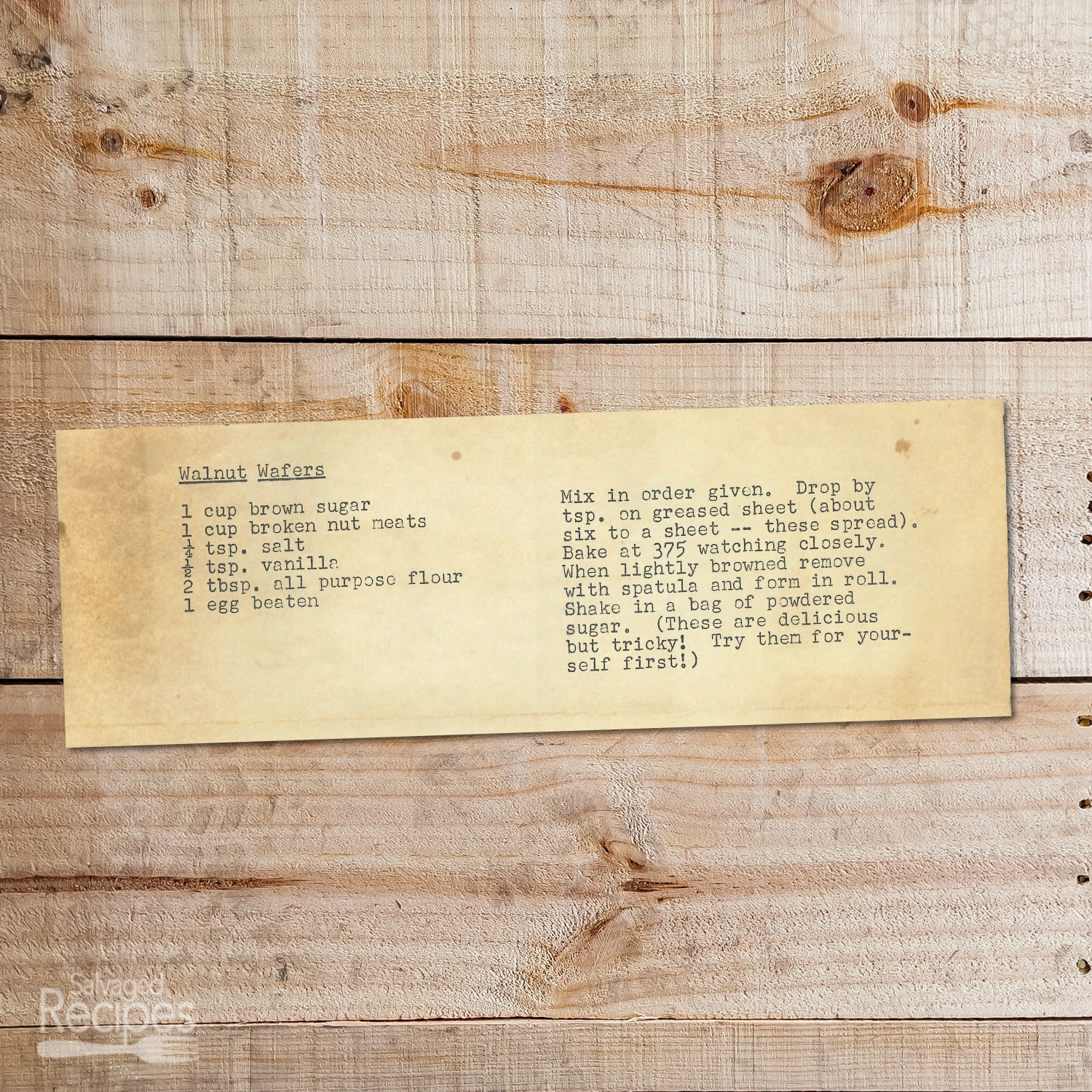 Crispy Vintage Walnut Wafers