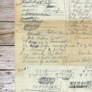 Handwritten recipe for Wassell from Coleen Harris