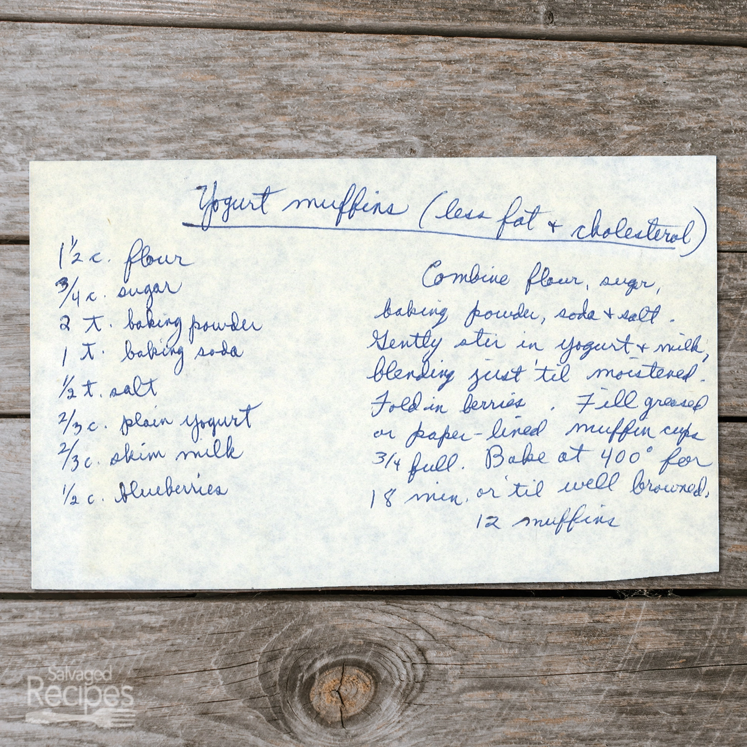 Healthy Blueberry Yogurt Muffins