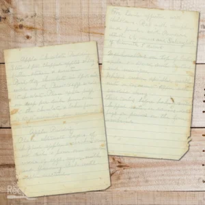 Handwritten recipe for Apple Pudding