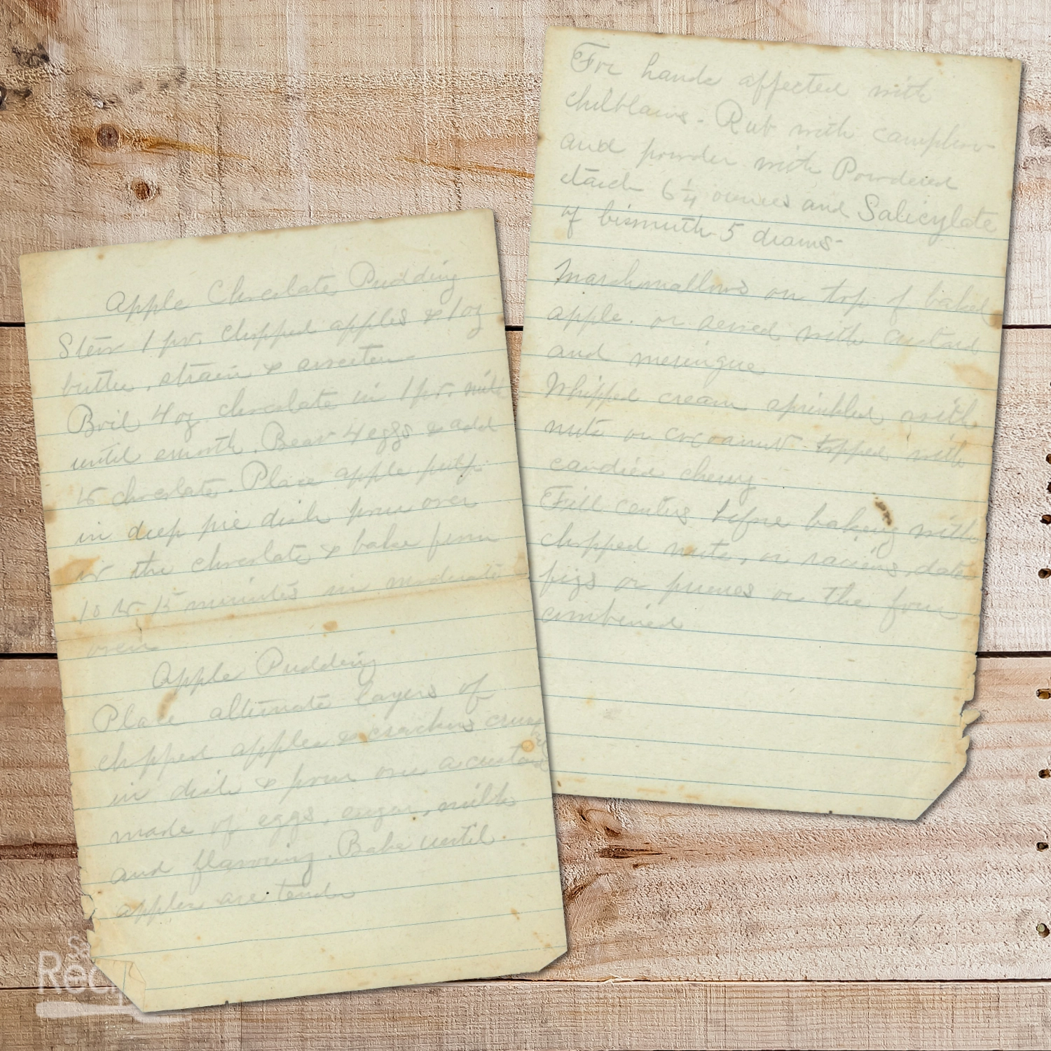 Apple Chocolate Baked Pudding