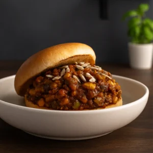 Bean-Mushroom Sloppy Joes