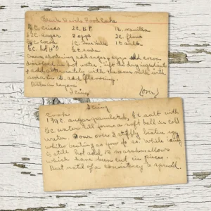 Handwritten recipe card for Black Devil's Food Cake
