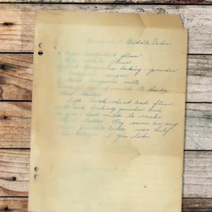 Handwritten recipe for Buckwheat Griddle Cakes