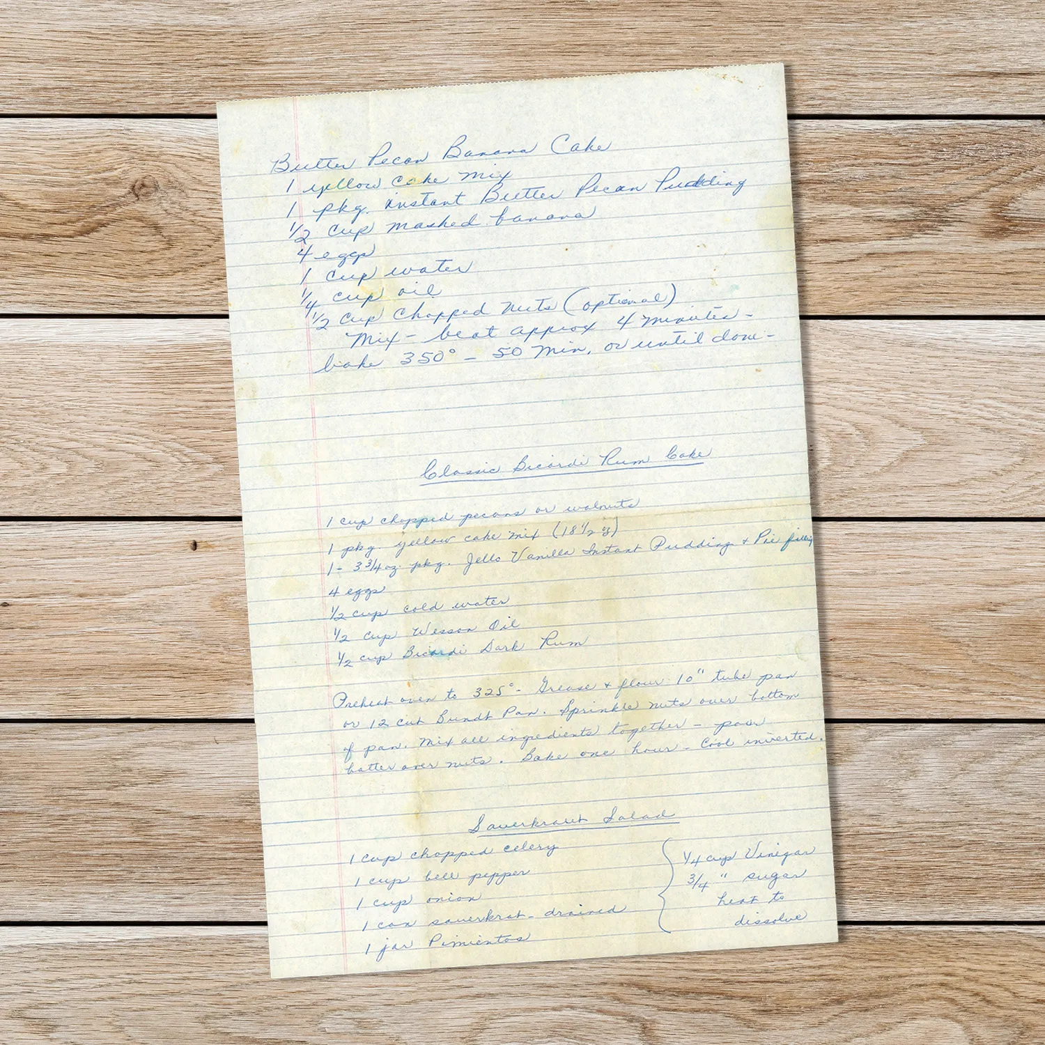 Butter Pecan Banana Cake with Pudding Mix