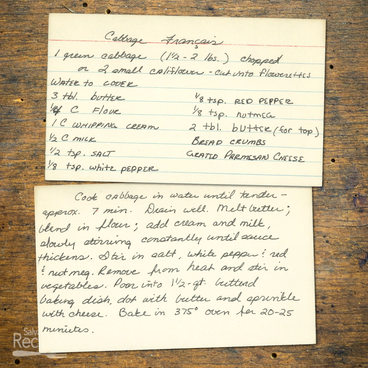 Cabbage Français – Creamy Baked Cabbage Casserole with Parmesan and Nutmeg