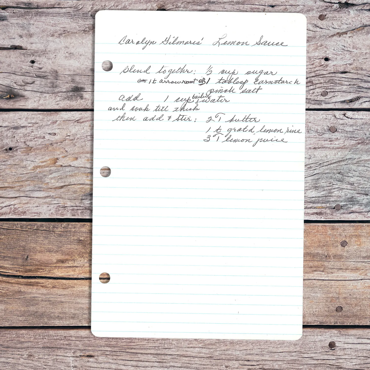 Carolyn Gilmore’s Lemon Dessert Sauce