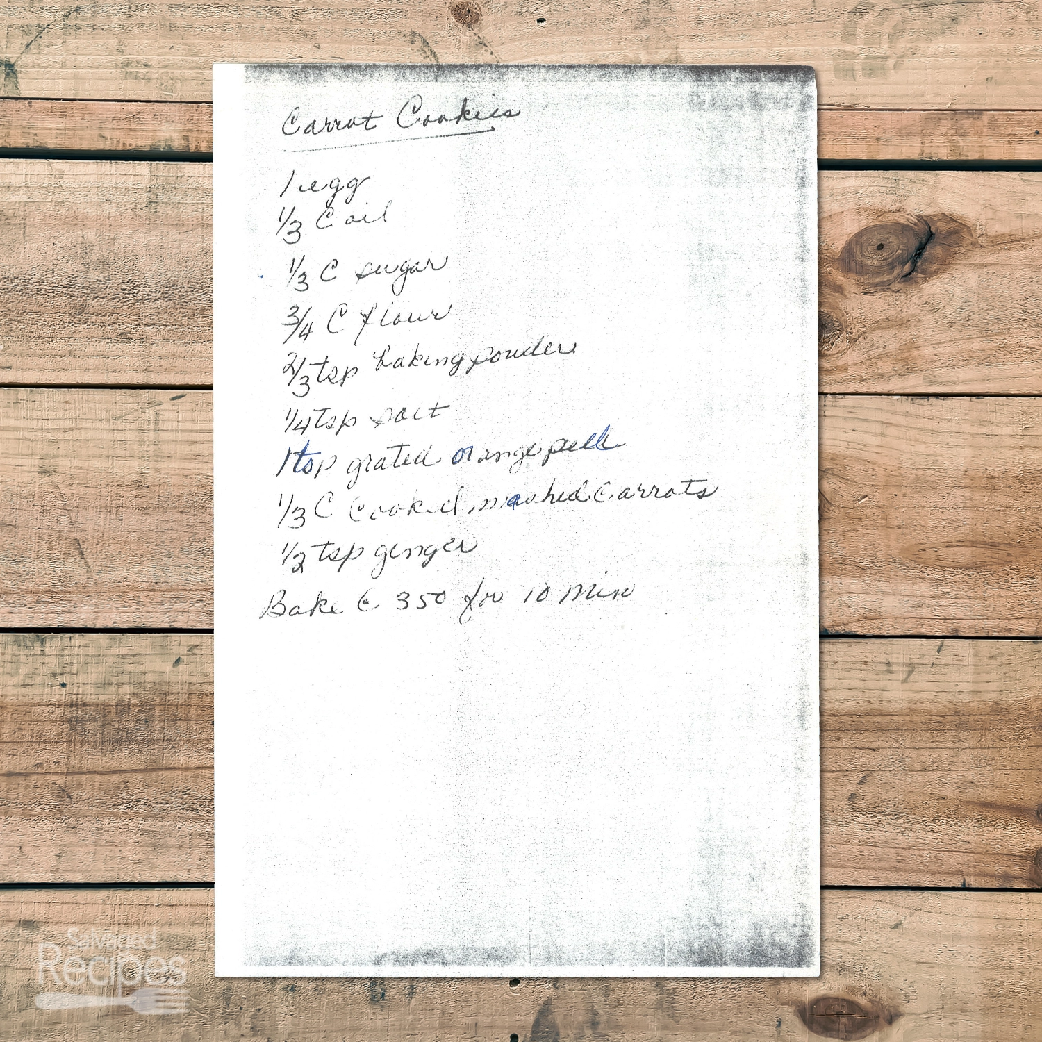 Carrot Cookies with Orange Zest and Ginger