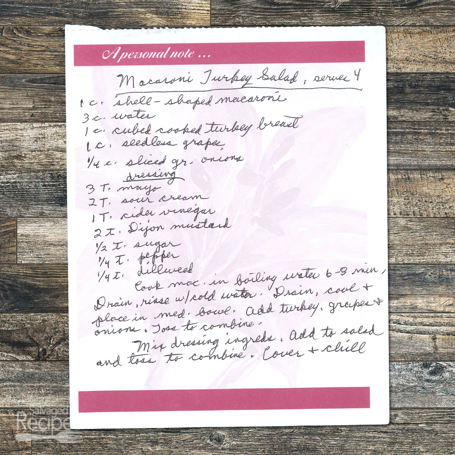 Creamy Turkey Macaroni Salad with Grapes