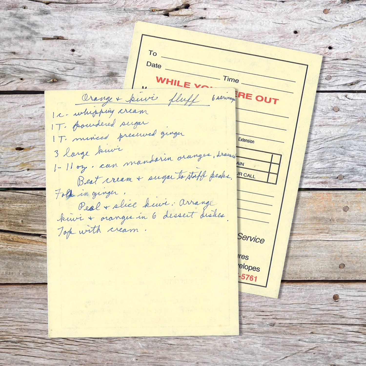 Orange and Kiwi Fluff