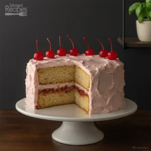 Pink & White Birthday Cake