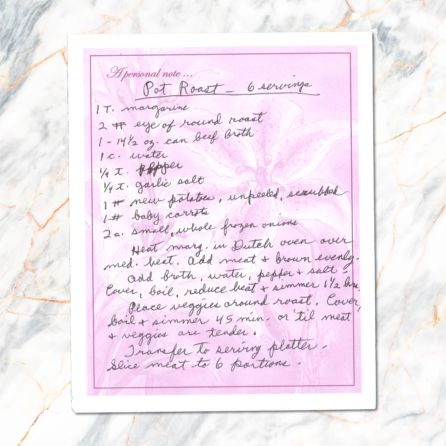 Pot Roast with Potatoes & Carrots