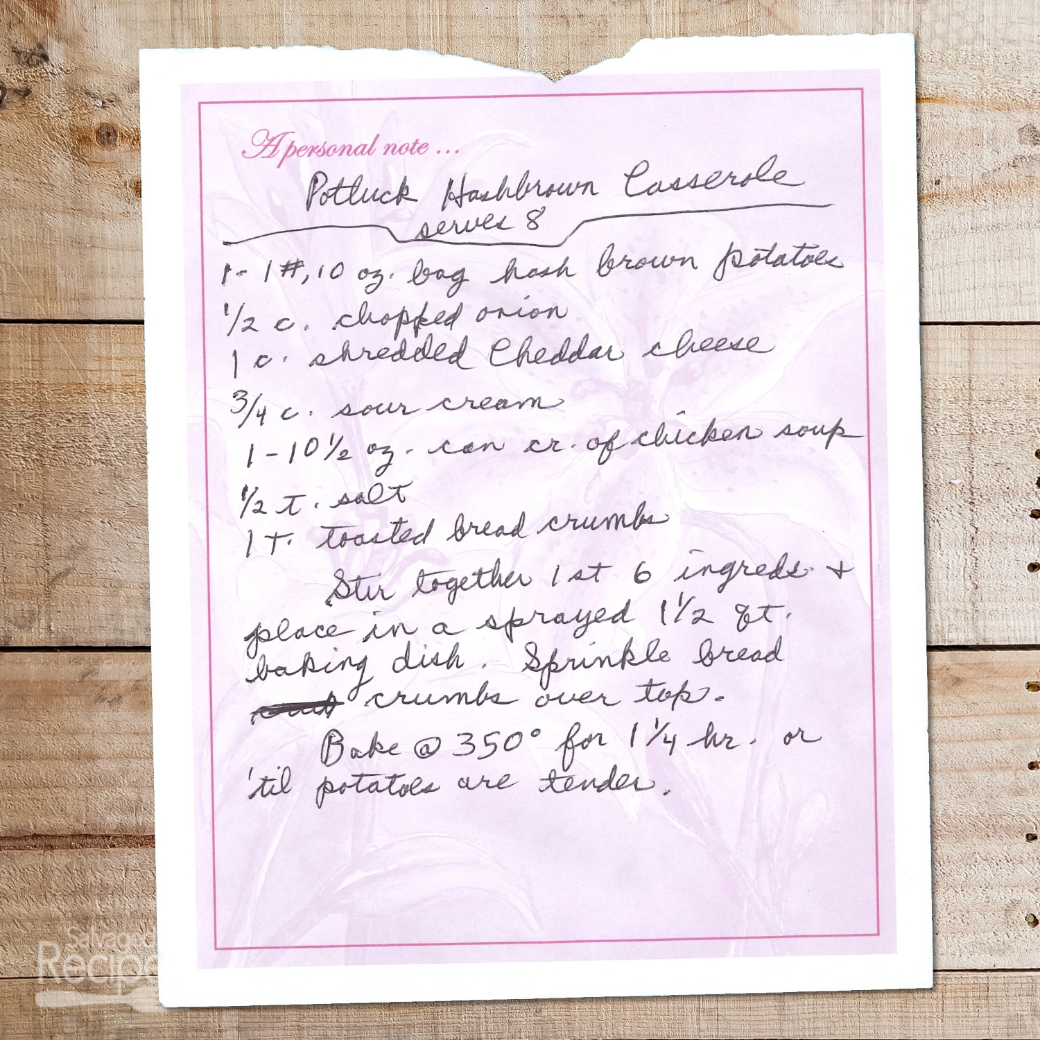 Potluck Cheesy Hashbrown Casserole