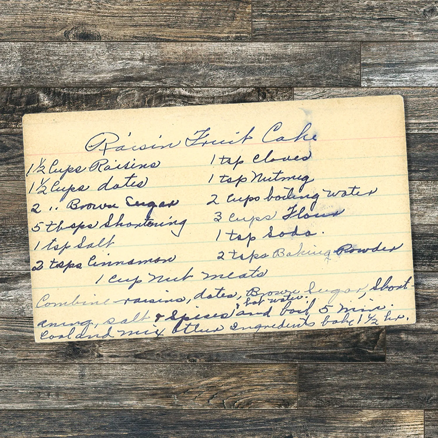 Raisin & Date Fruit Cake with Warm Spices