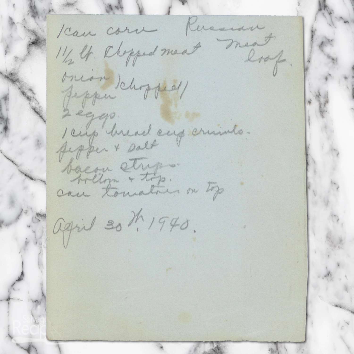 Russian Meatloaf with Bacon and Tomatoes