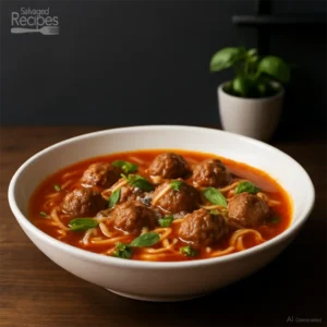 Spaghetti and Meatball Soup