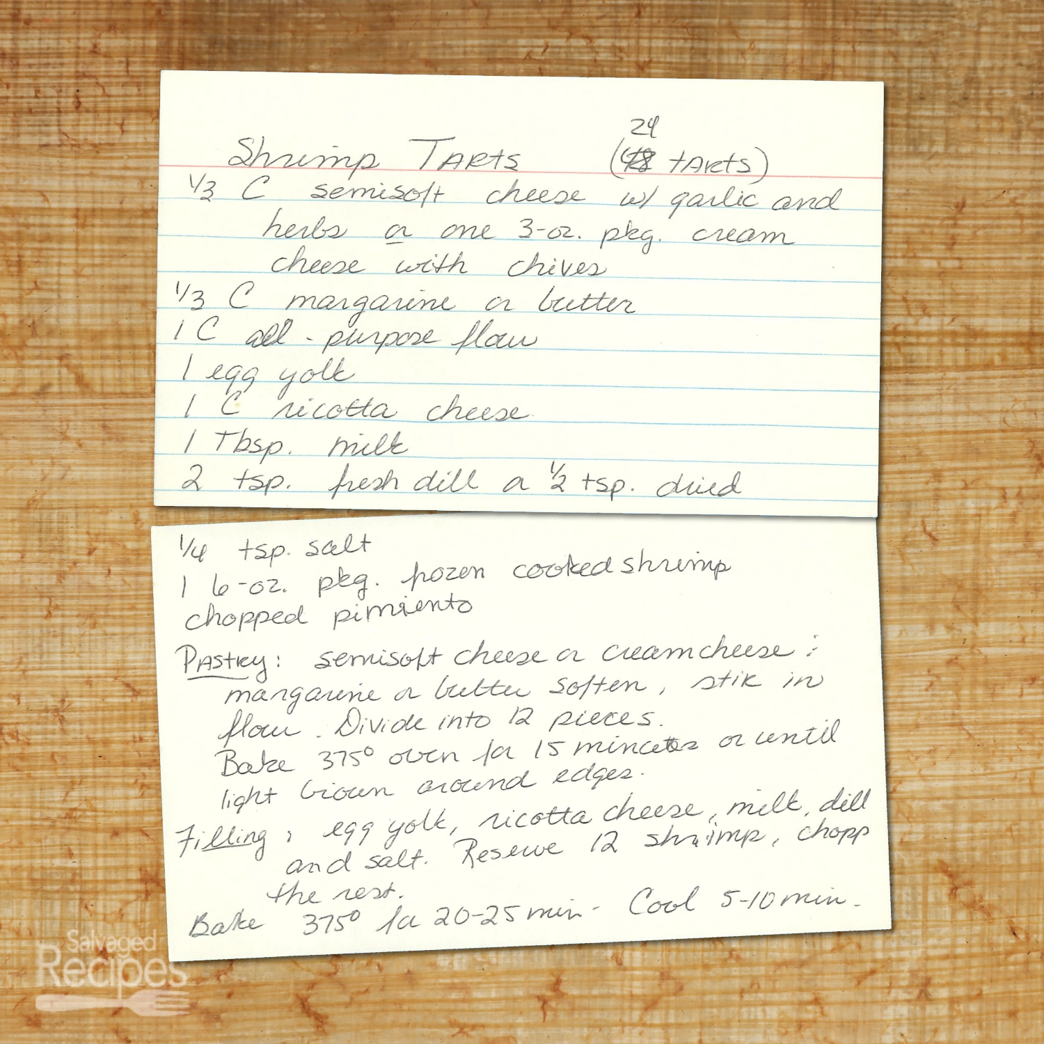 Mini Shrimp and Ricotta Party Tarts with Dill