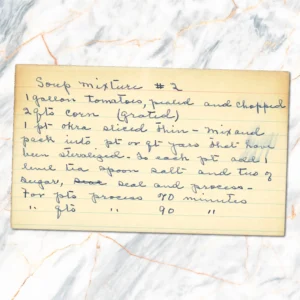 Recipe card for Soup Mixture