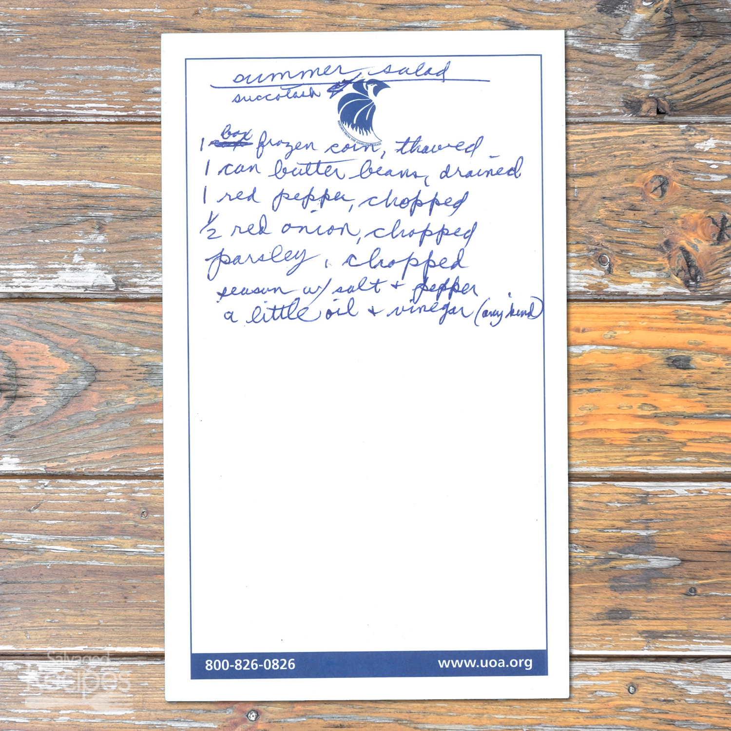 Summer Succotash Salad with Corn and Butter Beans