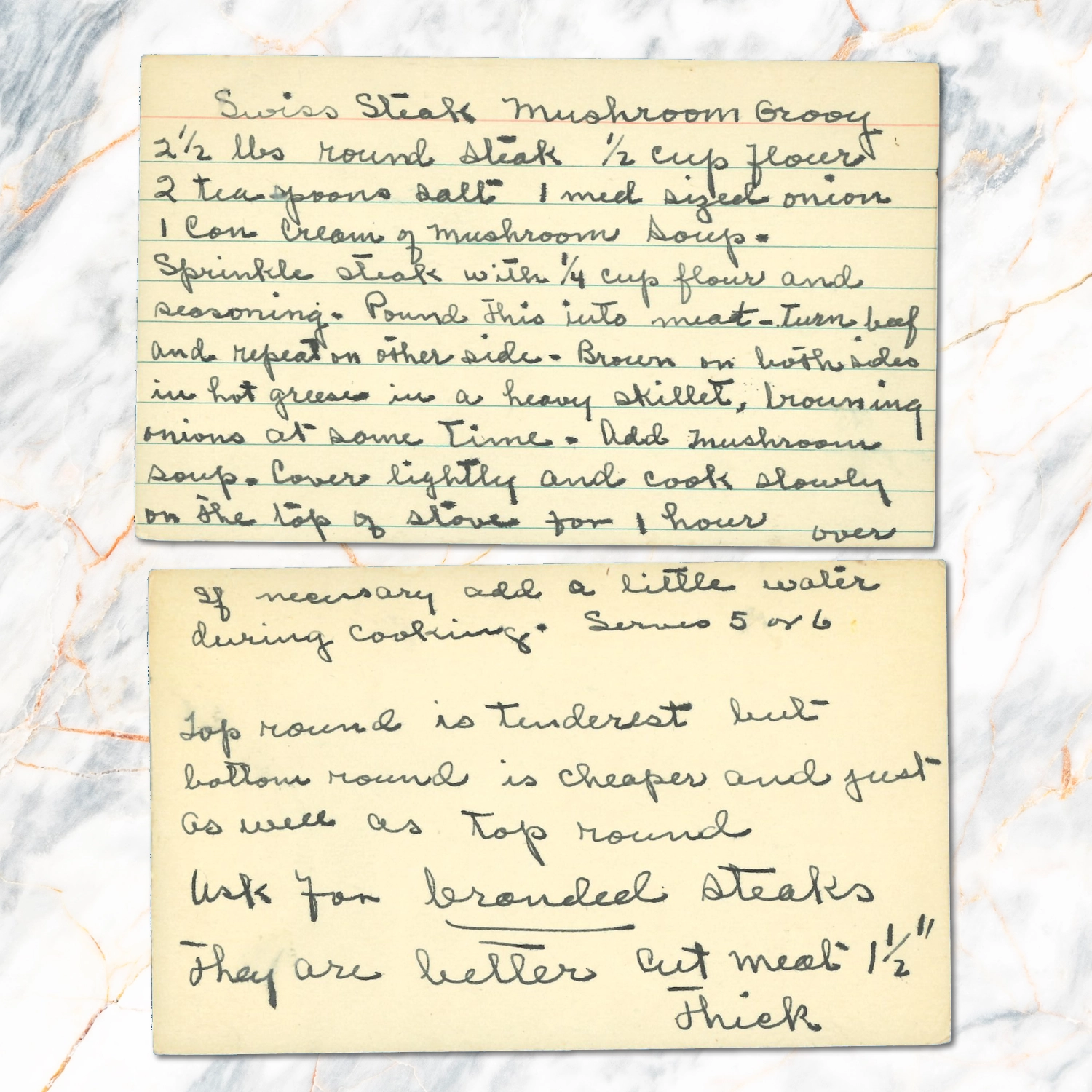 Swiss Steak with Mushroom Gravy