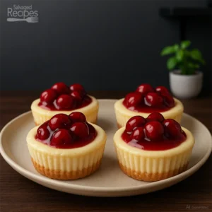 Easy Cherry Cheese Tarts with Vanilla Wafer Crust