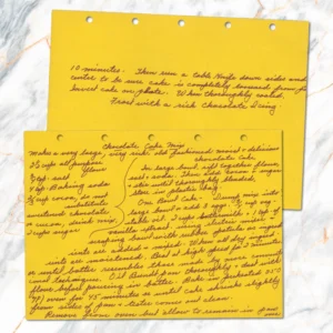 Handwritten recipe for Chocolate Cake Mix