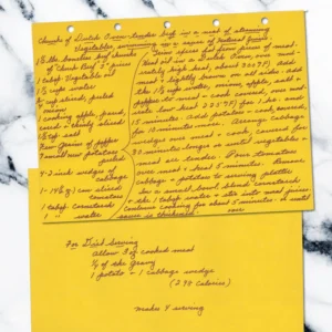 Handwritten recipe for Chunks of Dutch Oven Tender Beef
