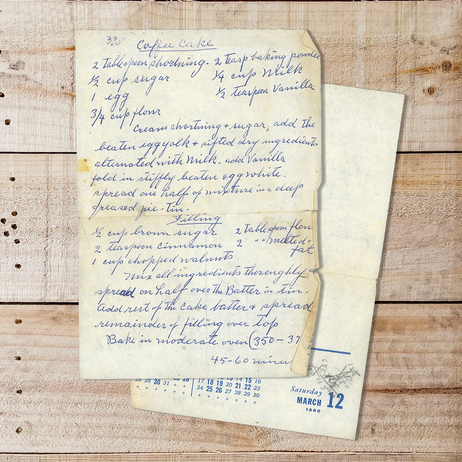 Cinnamon Walnut Coffee Cake with Streusel Filling