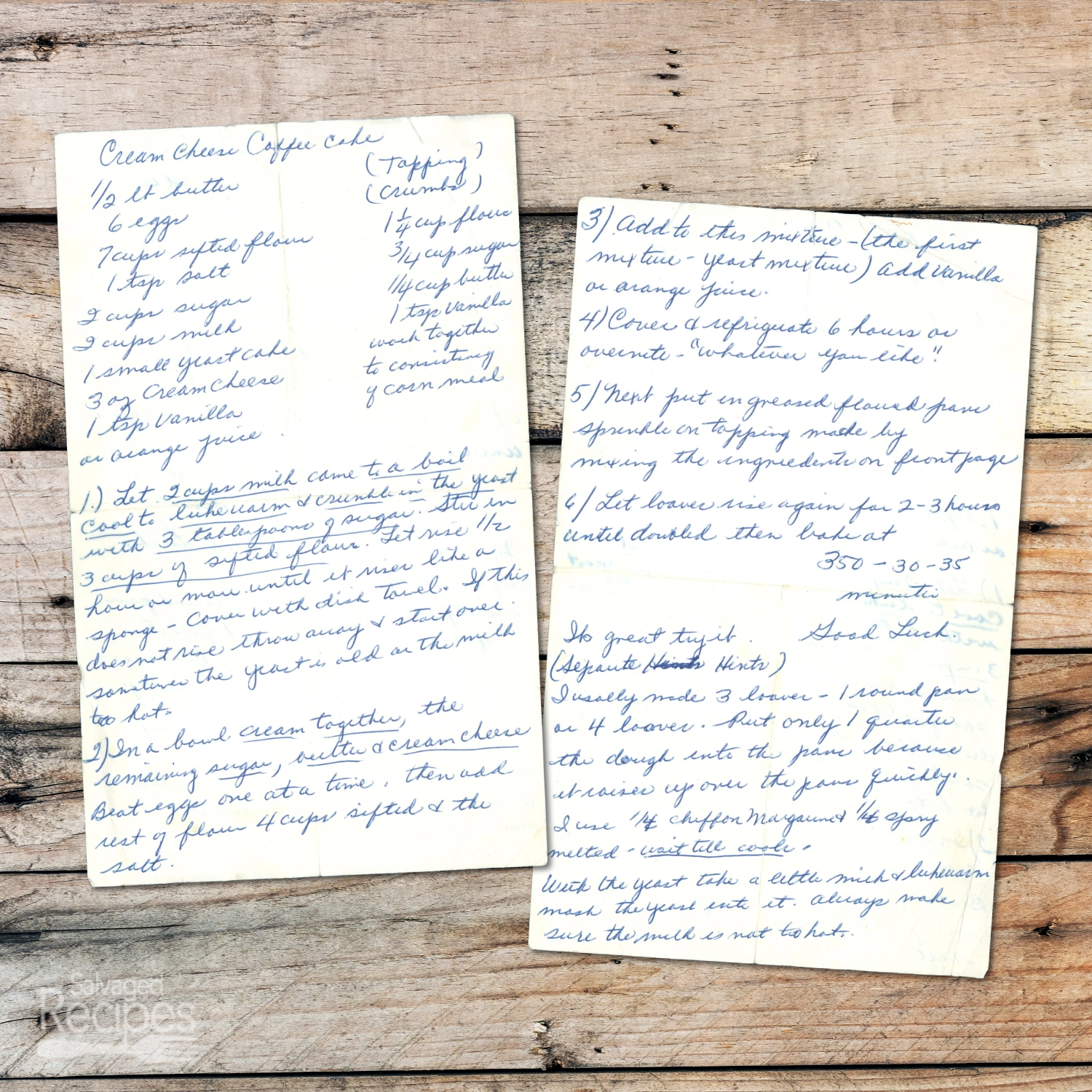 Vintage Cream Cheese Coffee Cake with Crumb Topping