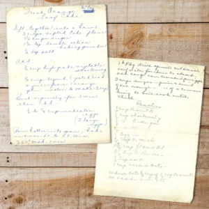 Handwritten recipe for Fresh Orange Loaf Cake