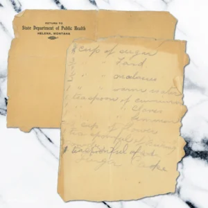Handwritten recipe for Ginger Cake