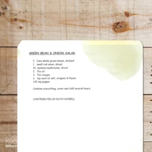 Typed recipe for Green Bean and Onion Salad