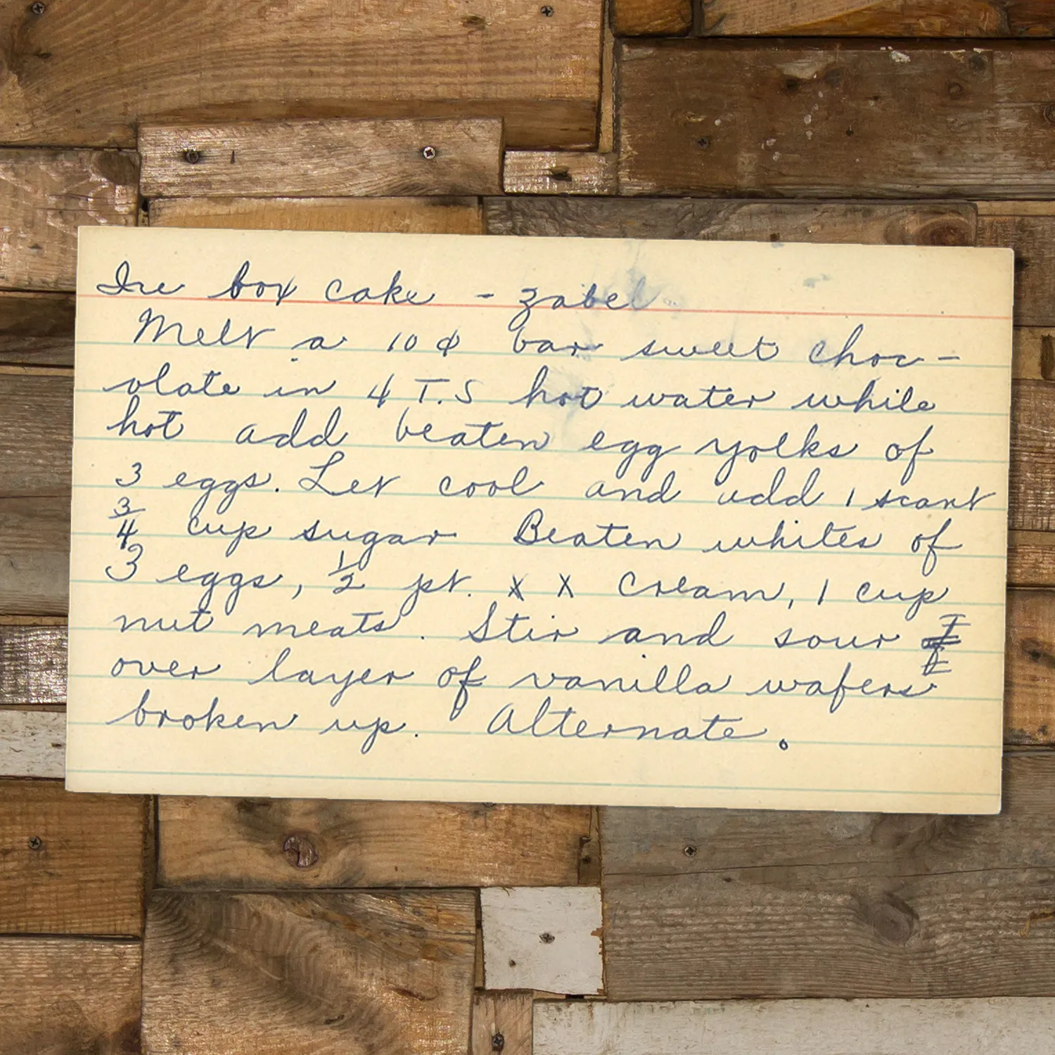 Icebox Cake with Chocolate, Nuts & Vanilla Wafers