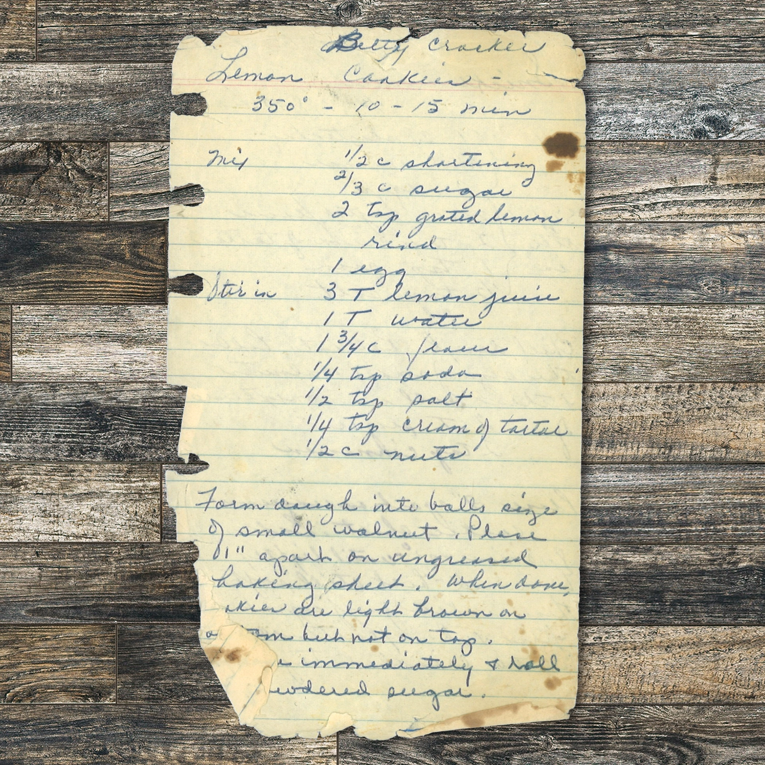 Classic Betty Crocker Lemon Cookies with Powdered Sugar