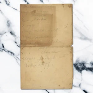 Handwritten recipe for Molasses Cake