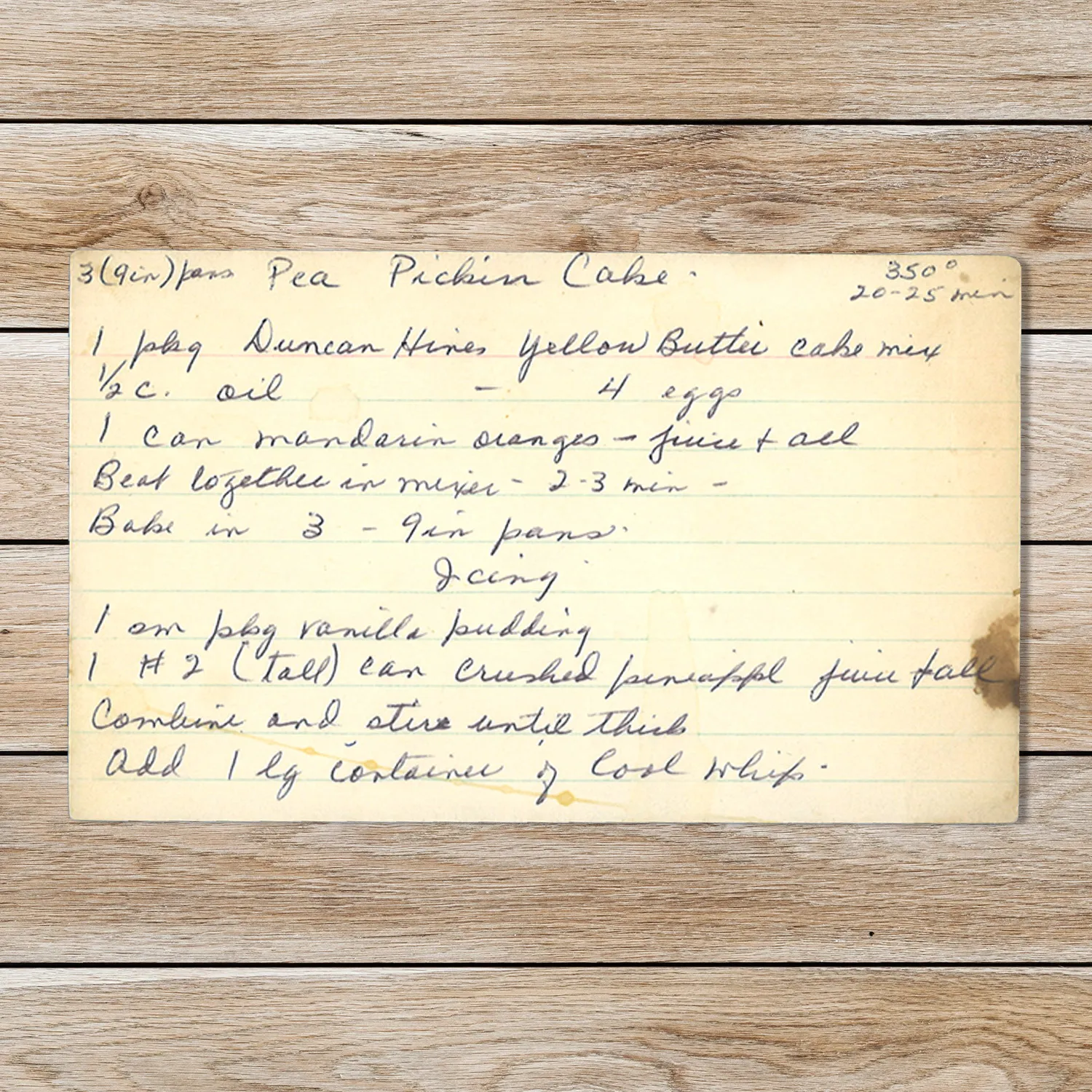 Pig Pickin’ Cake with Pineapple & Mandarin Oranges