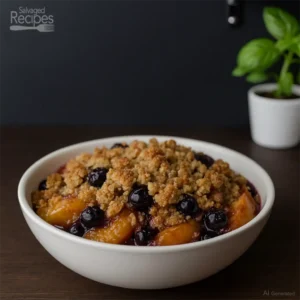 Peach and Blueberry Crisp